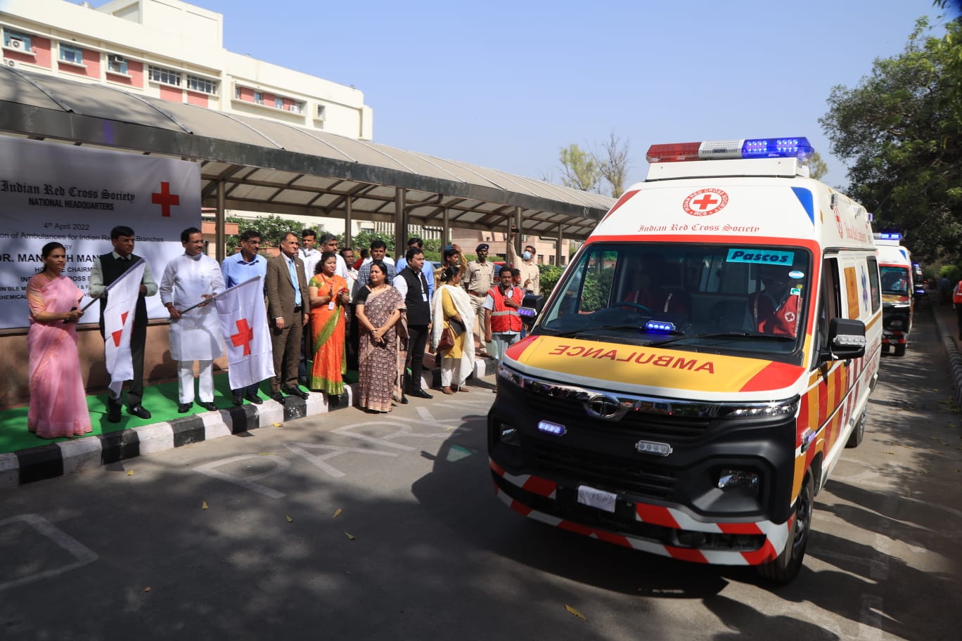 flagged off Ambulances