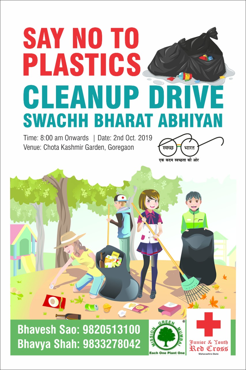 Swachhata Hi Sewa - 2019 Indian Red Cross Society - Stop single use Plastic